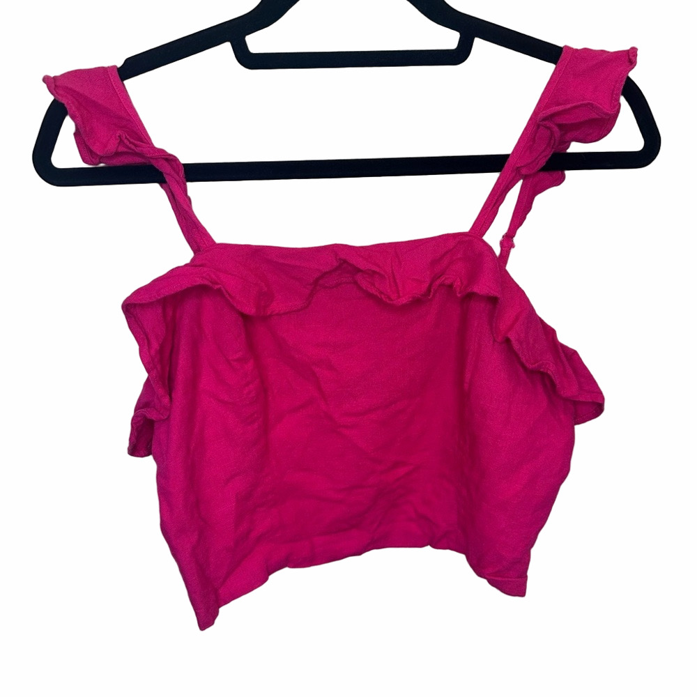 J.O.A. Cropped Pink Top Size Medium